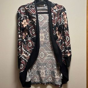 Light printed knit cardigan